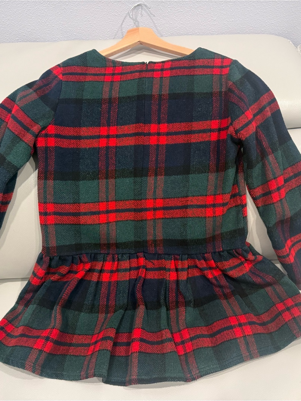 Plaid Christmas Holiday Long Sleeve Dress - Picture 4 of 4